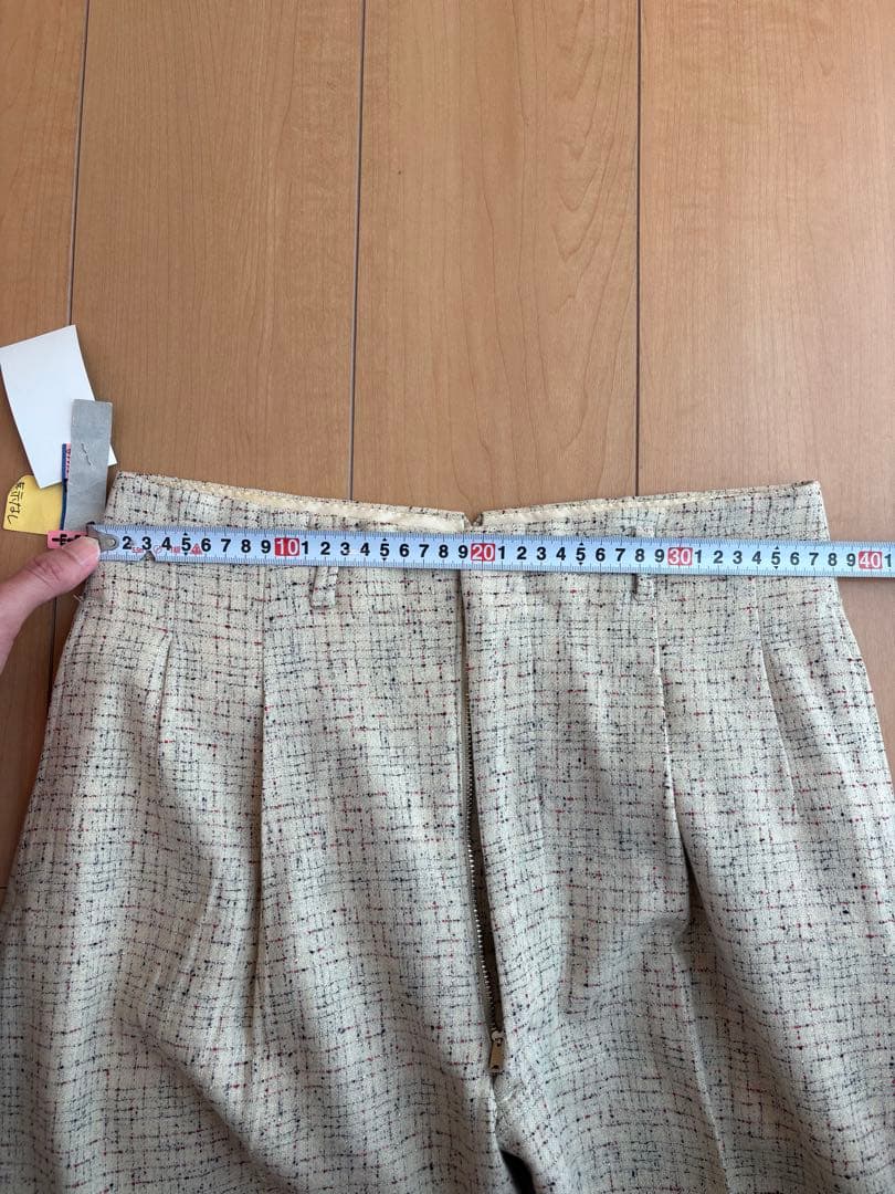 希少サイズ ネップ カスリ vintage 50s ウール スラックスロカビリー