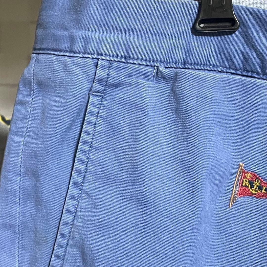 ポロラルフローレン ヨット刺繍 総柄ポロチノ 33/32 ブルー - メルカリ