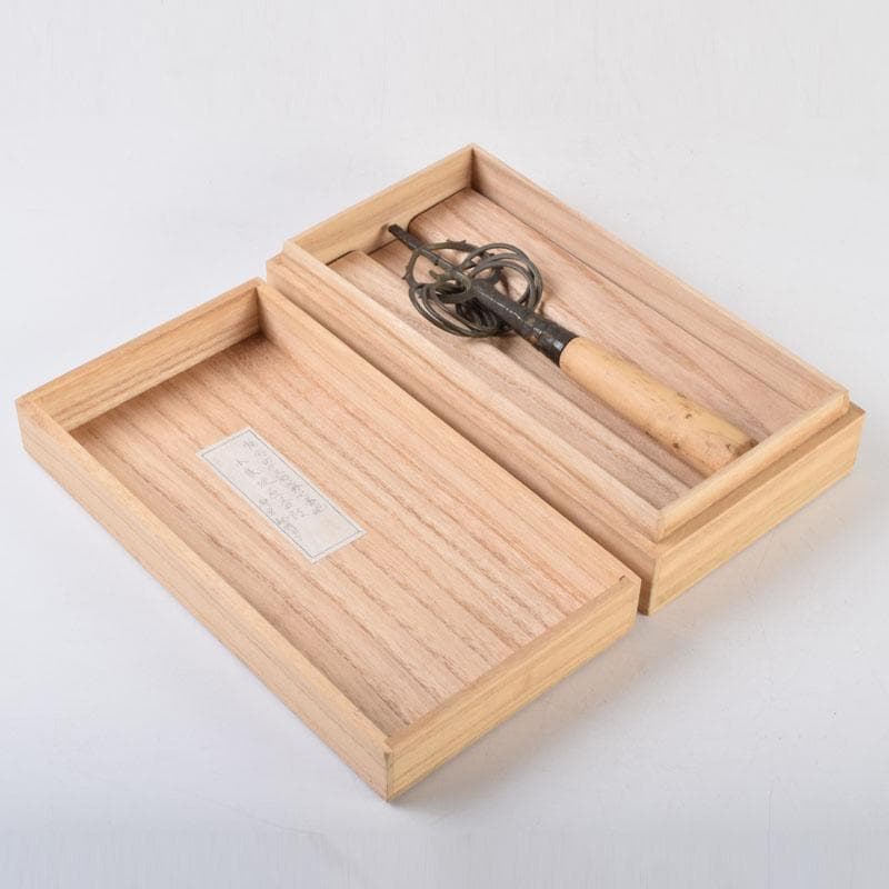 仏教美術 銅製 仏具 遊環 錫杖 箱付 C 8715