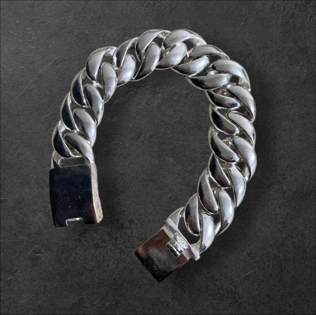 S925刻印 極太 喜平 ブレスレット 幅20mm 長さ21.5cm - メルカリ