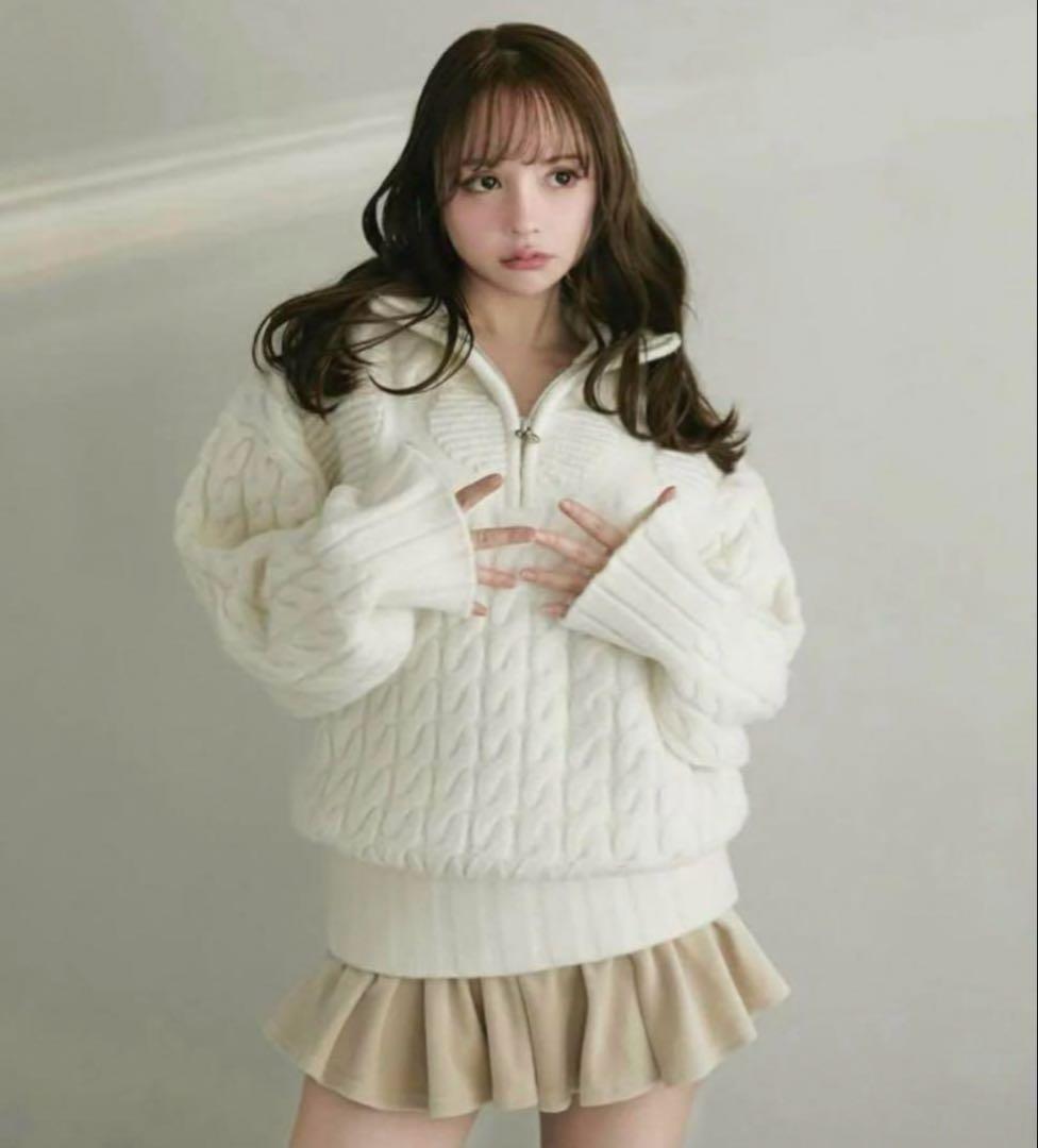 andmary Heart loose knit white