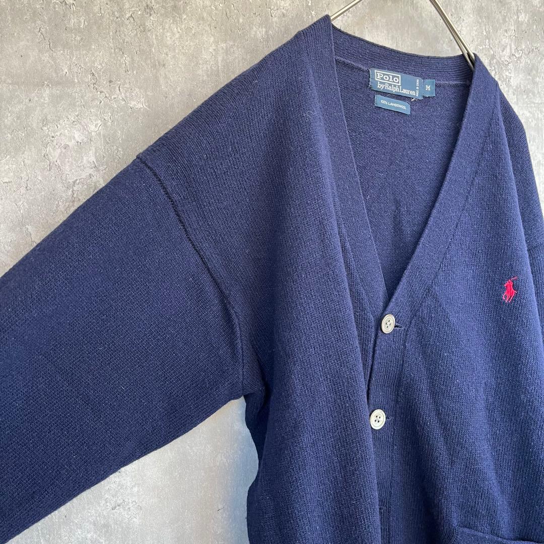 人気カラー】ポロ ラルフローレン ウール ニット カーディガン 古着