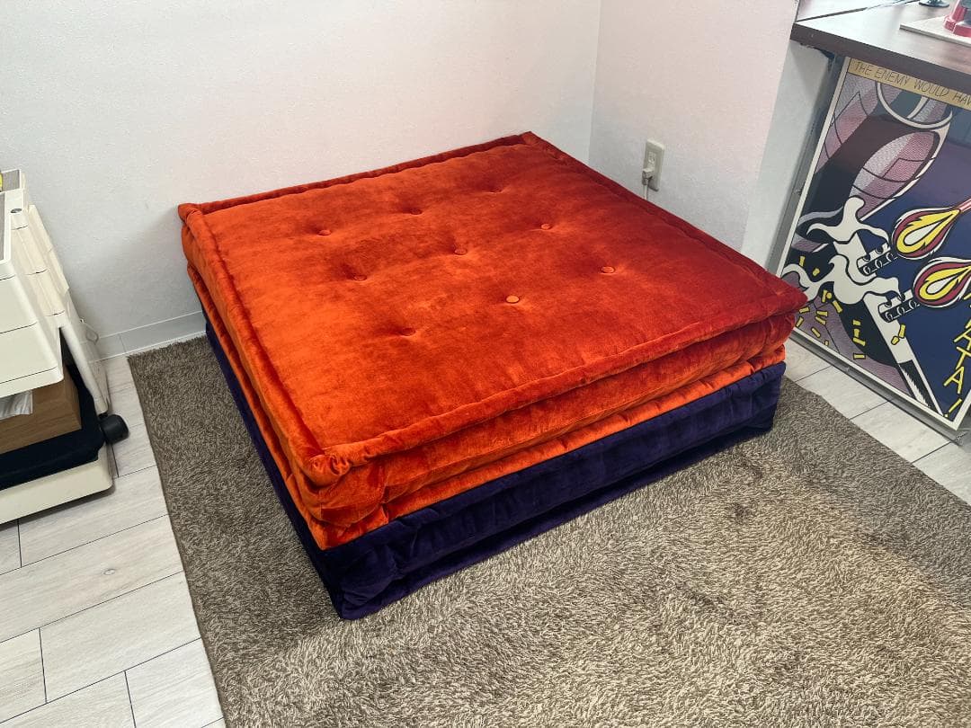 ロッシュボボア マ・ジョン 座面下ソファ 2点セット オレンジ×パープル ロッシュボボア マ・ジョン 座面下ソファ 2点セット オレンジ×パープル