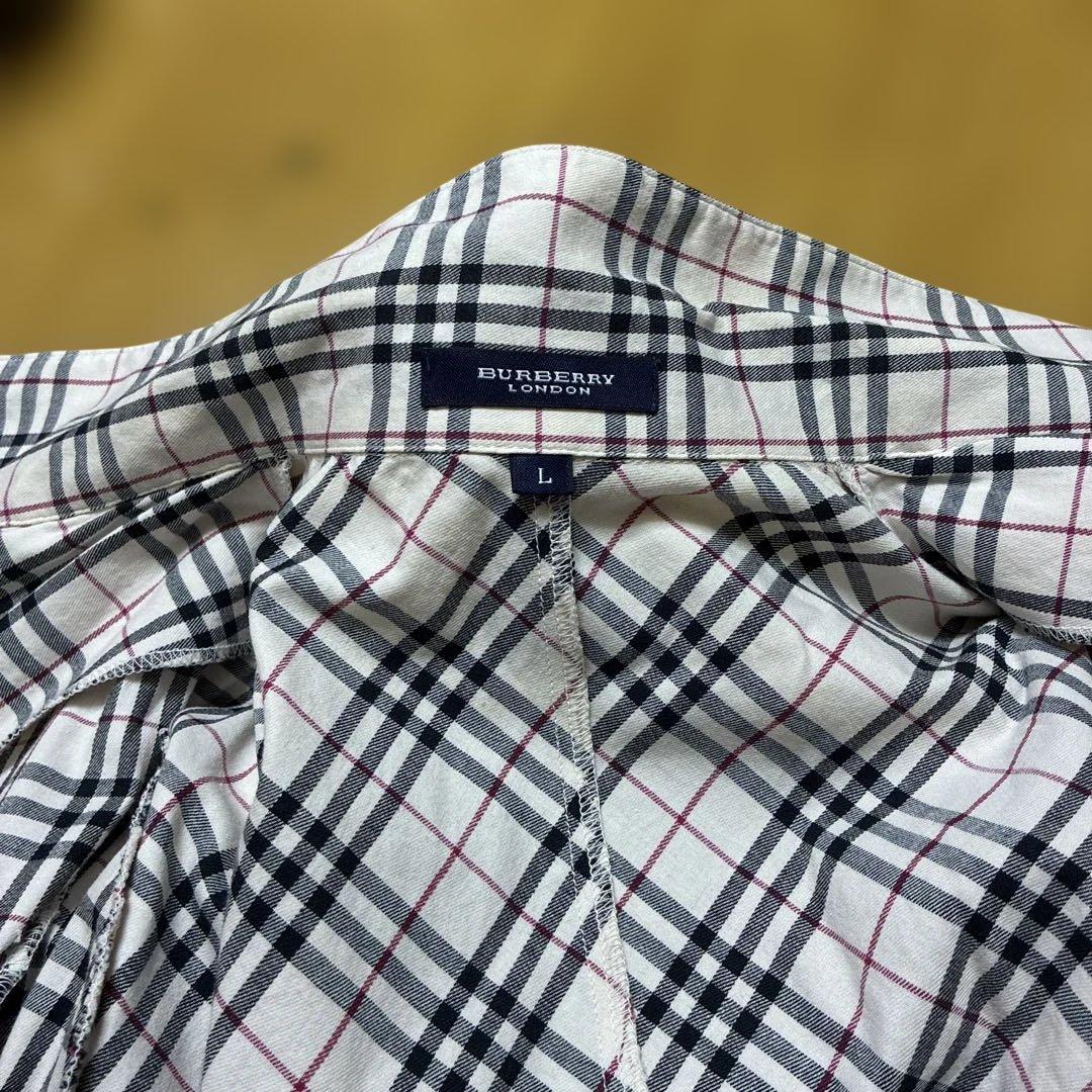 BURBERRY チェック柄 長袖シャツ Lサイズ - メルカリ