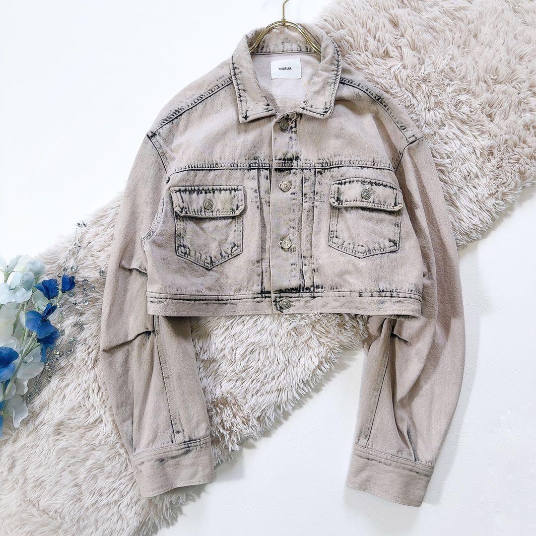 完売色ꕥムルーア 入手困難 デニムショートジャケット ピンク 人気