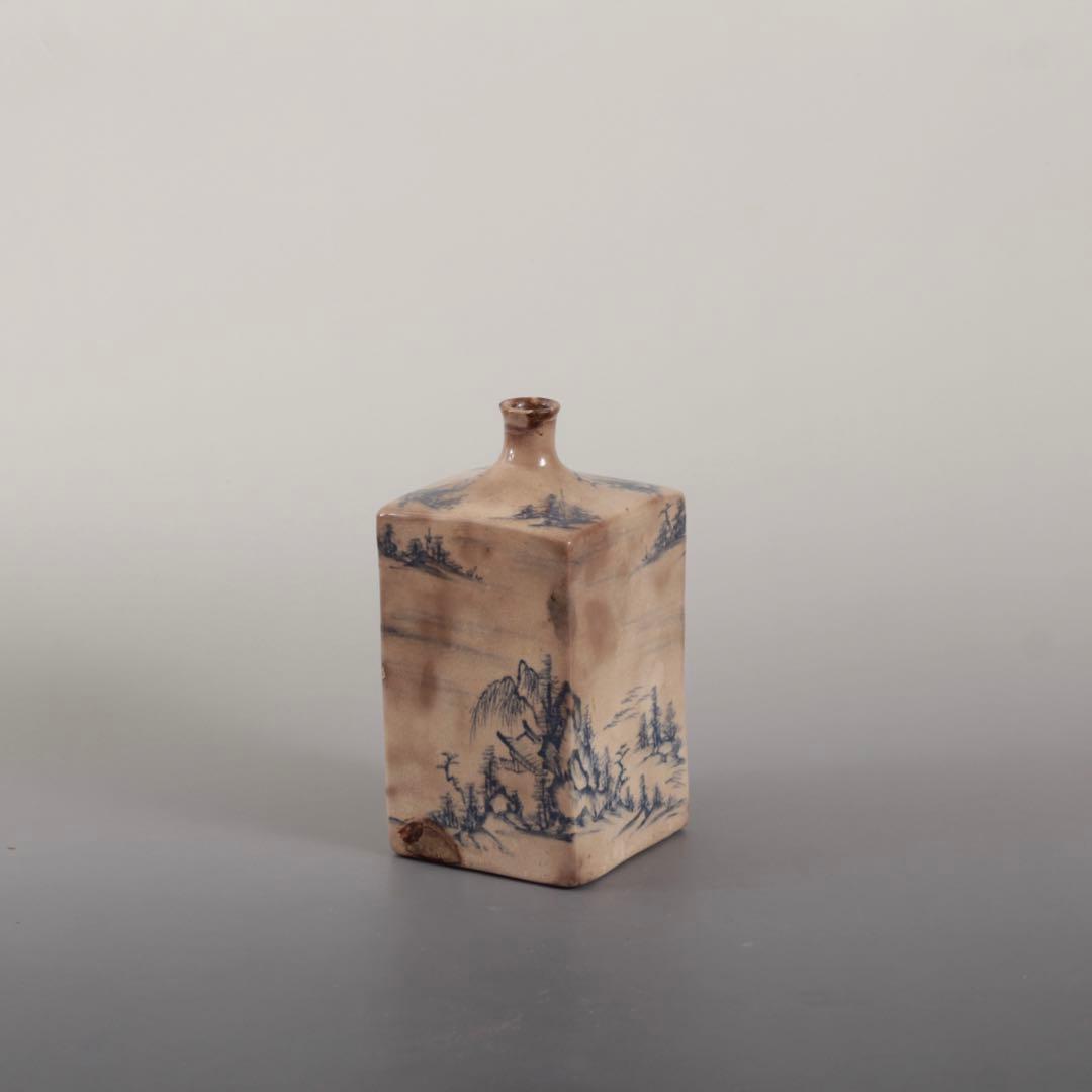 染付 角徳利 古美術 酒器 古道具 アンティーク 徳利 - メルカリ