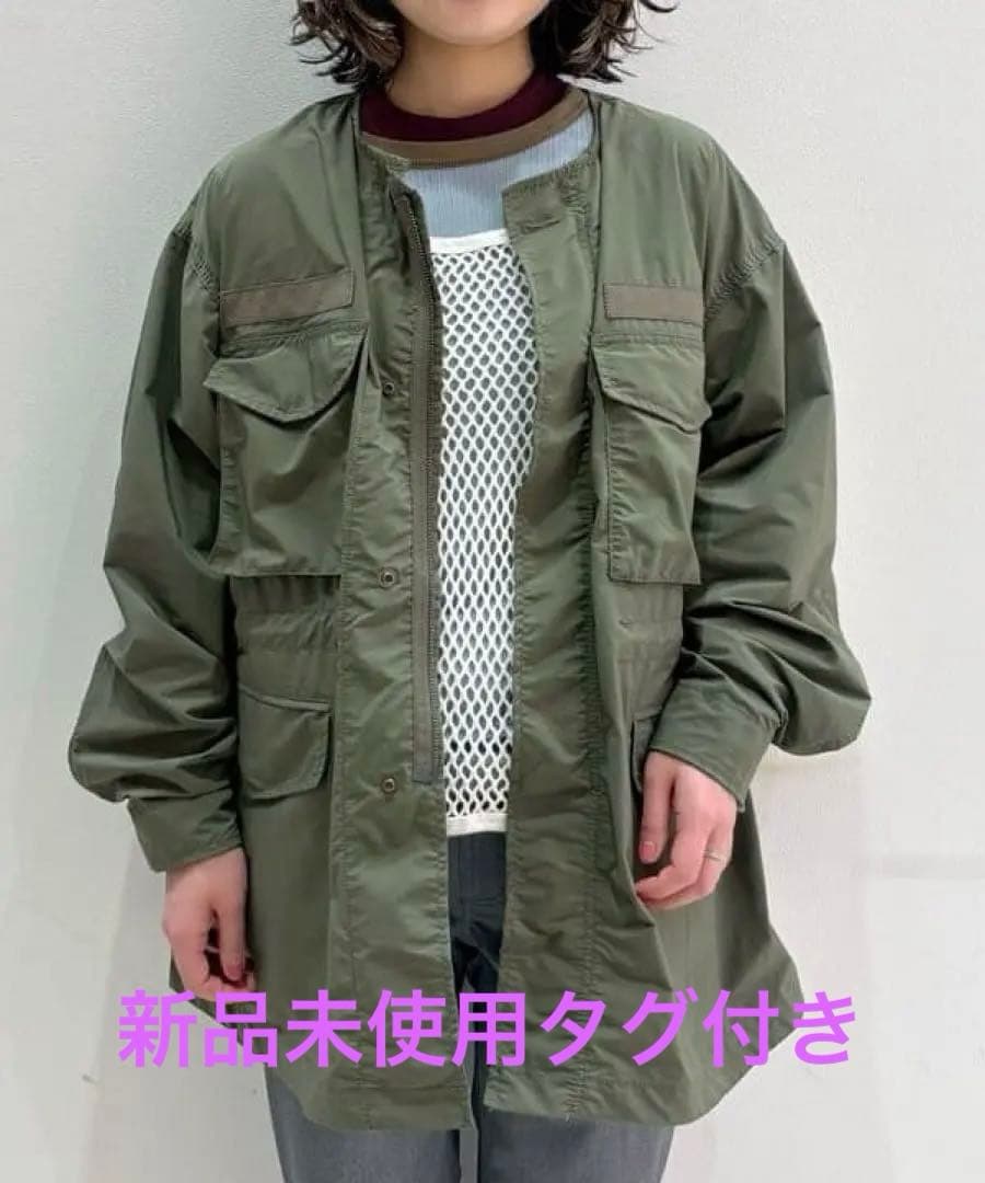 試着のみ ソロテックス ミリタリー ブルゾン ノーカラー ビームス
