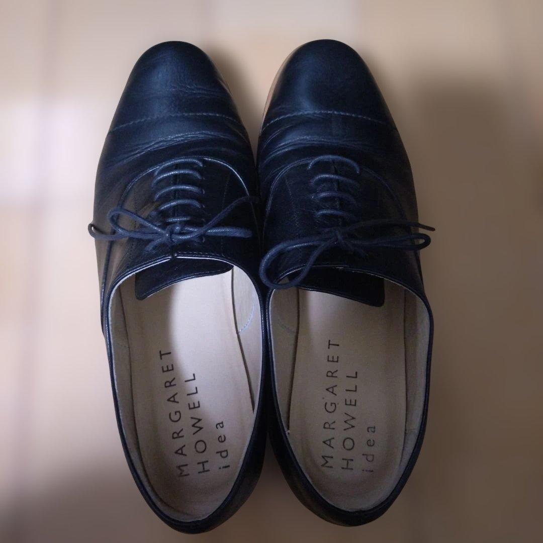 MARGARET HOWELL idea 黒革靴 オックスフォード レースアップ - メルカリ