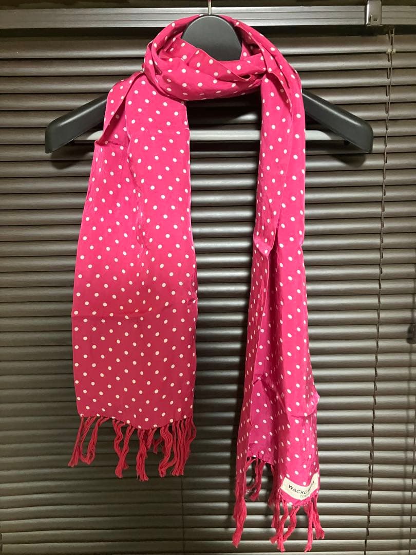 WACKO MARIA ドット柄ストール ピンク
