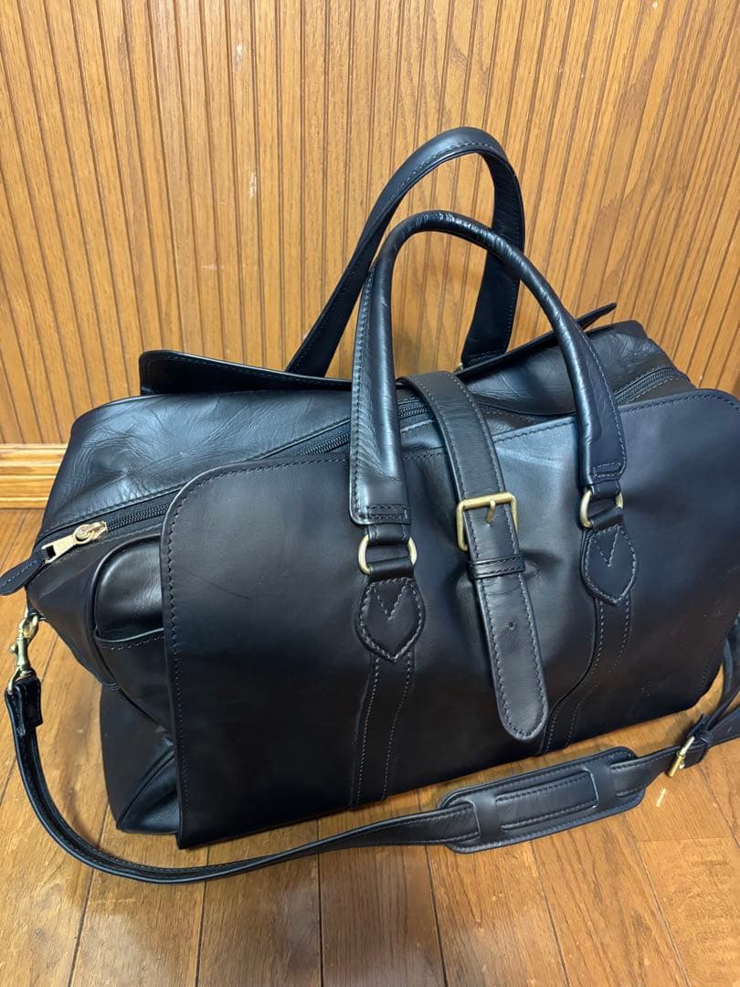 美品！入手困難 森田鞄 2way ボストンショルダーバッグ 黒 レザー