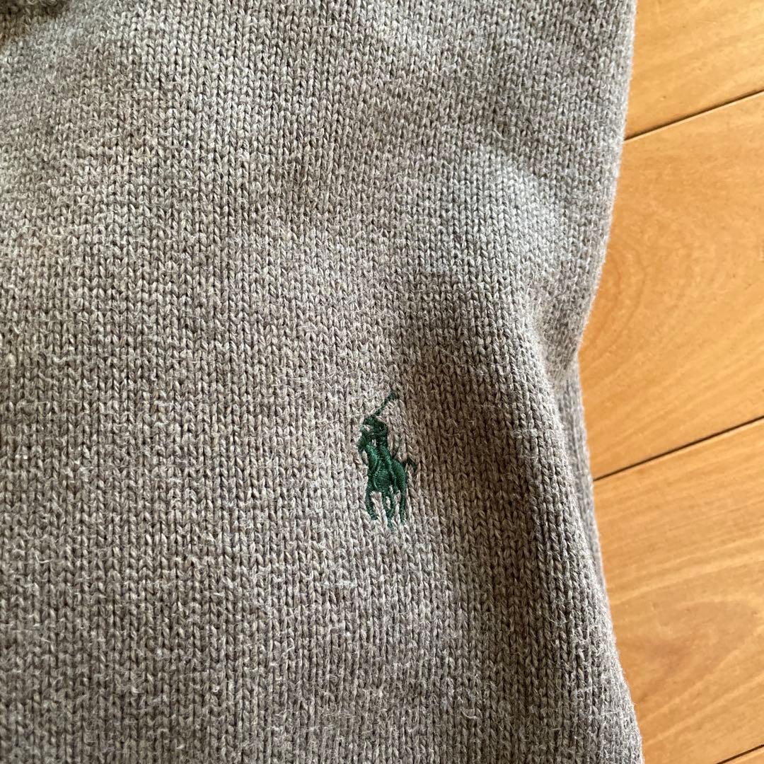 ポロラルフローレン ハーフジップコットンニット セーター ポニー刺繍