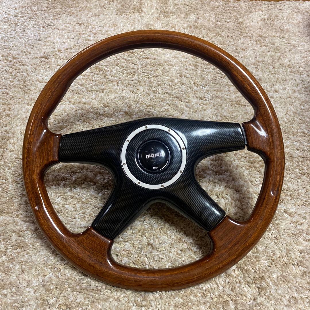 momo 4本スポーク ウッドステアリング - メルカリ