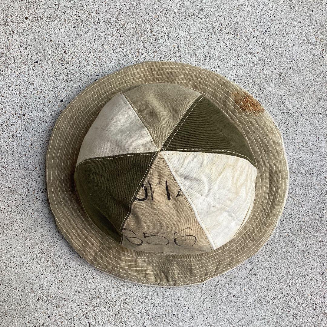 40s U.S.VINTAGE M37バケットハット パッチワーク ステンシル