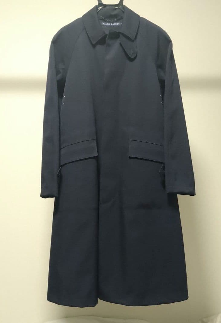 【新品】Ralph Lauren ネイビー ステンカラーロングコート　7号 新品】Ralph Lauren ネイビー ステンカラーロングコート 7号 - メルカリ