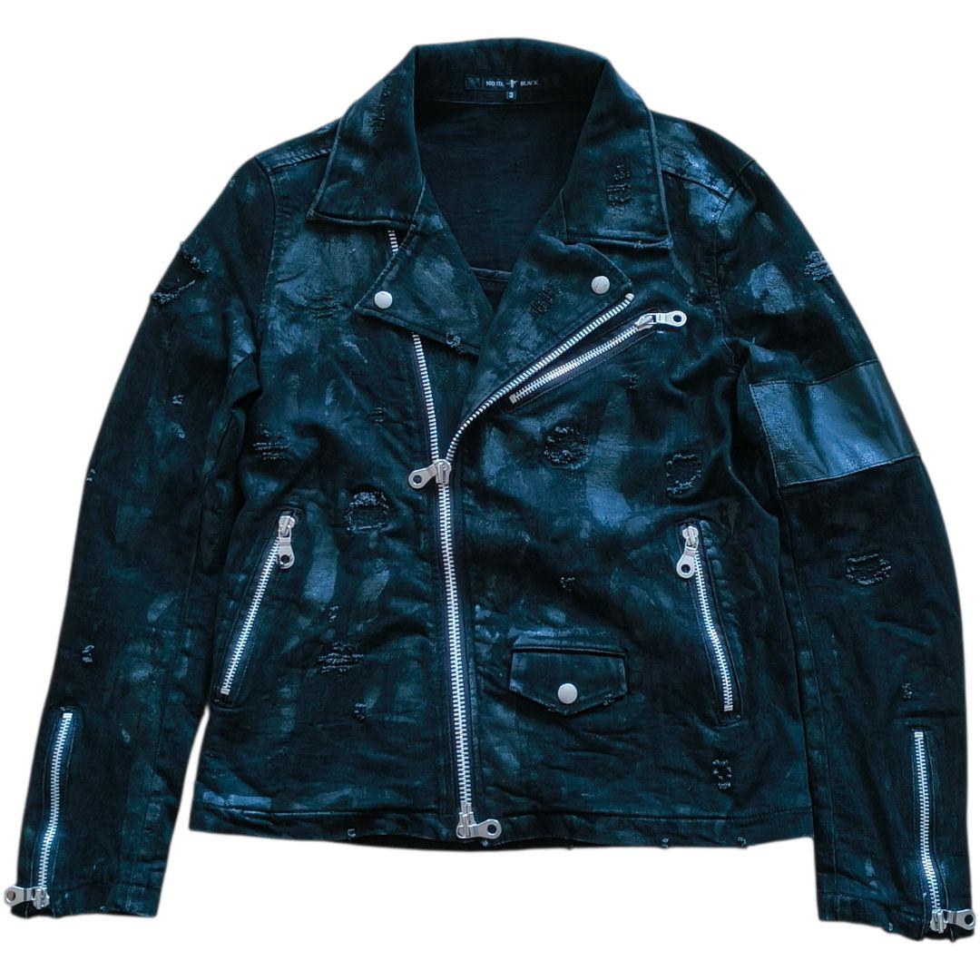 レア✨️NO ID.×OVERDESIGN ストレッチデニム WライダースJKT - メルカリ