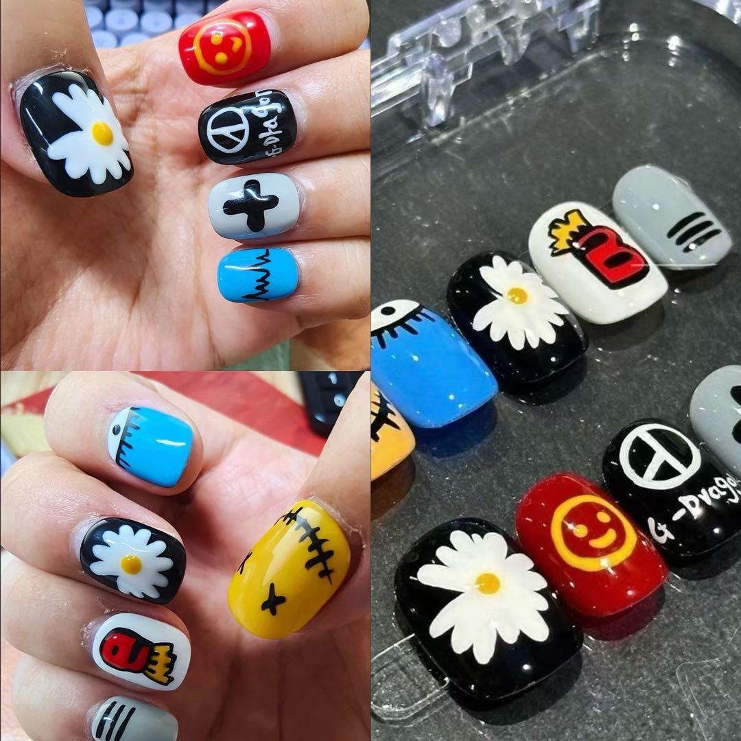 ジードラゴン ネイルチップ 韓国 ライブ G-DRAGON ジヨン ハンドメイド