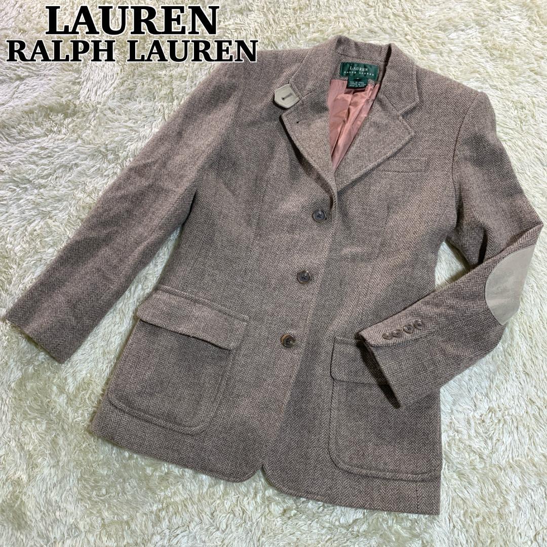 大きめ ローレンラルフローレン テーラードジャケット 肘パッチ