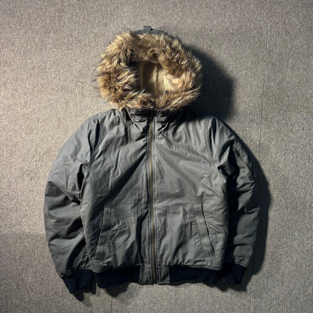 OLD GAP 短丈 ファー ミリタリー ジャケット フード N2B - メルカリ