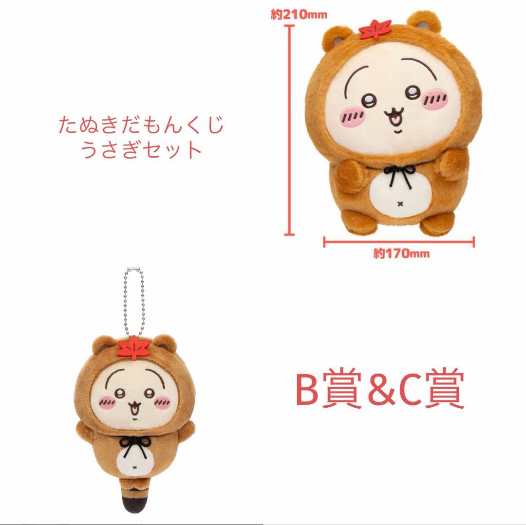 T*☆様 【 うさぎ 大小2体セット 】 ちいかわ たぬきだもんくじ B&C賞