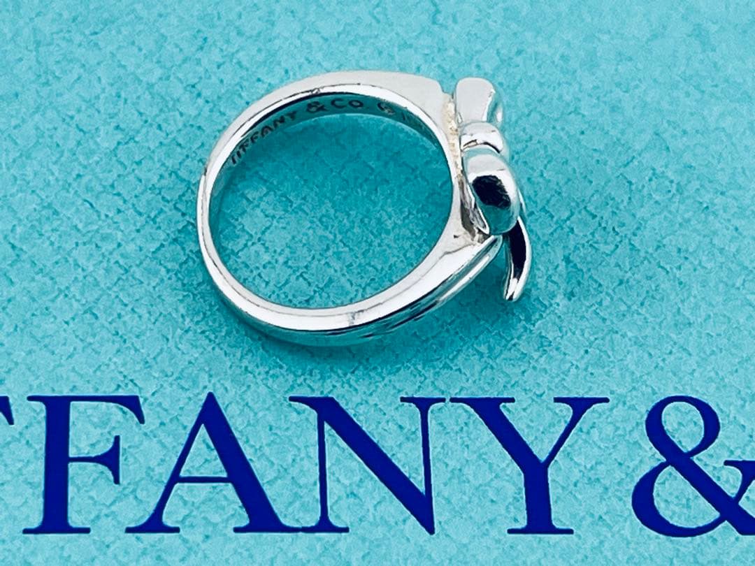 c930 オールド ティファニー 1990 リボン リング 925 約6.5号 - メルカリ