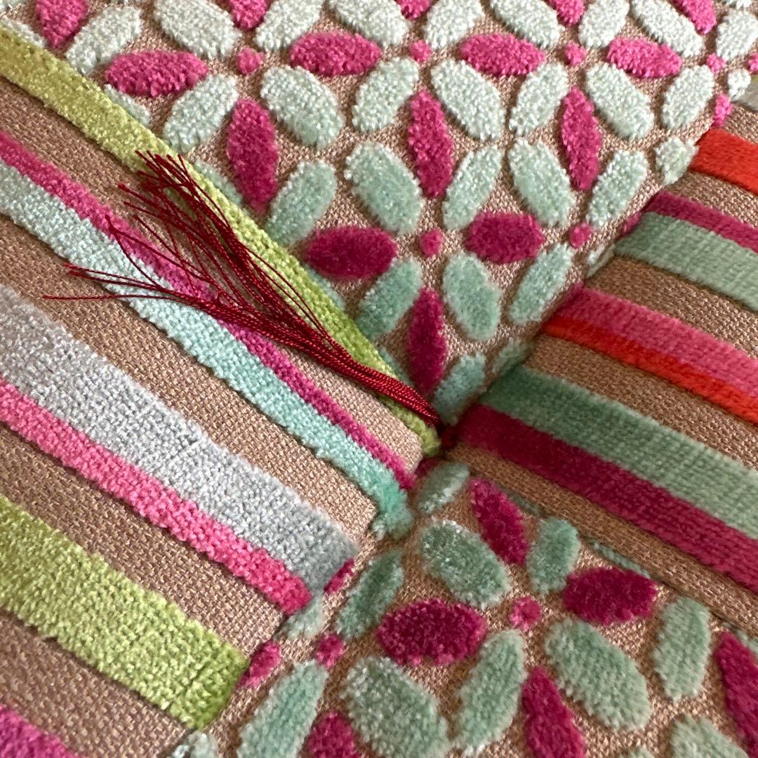 洛南高岡屋 おじゃみ座布団 L CASAMANCE クッション 未使用 ブルー系