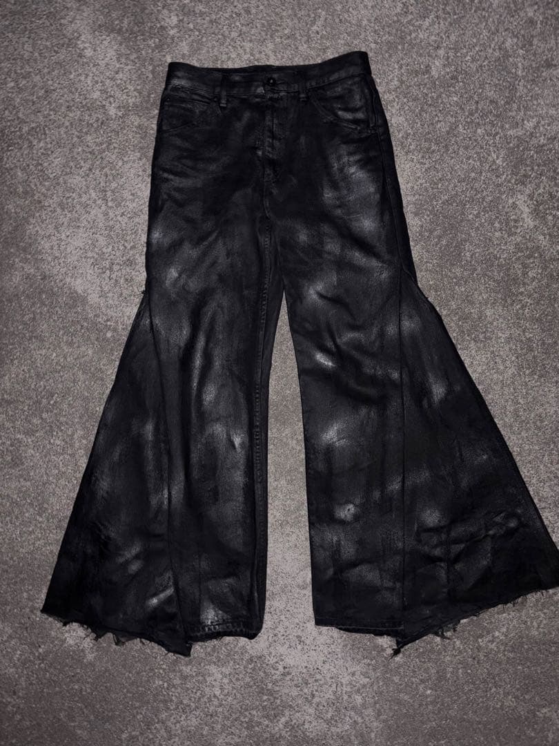 archive】00sコーティングデニムパンツ ダークウェア エディ期 y2k