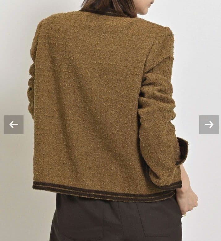 アパルトモン ツイードジャケット キャメル タグ付き新品未使用品