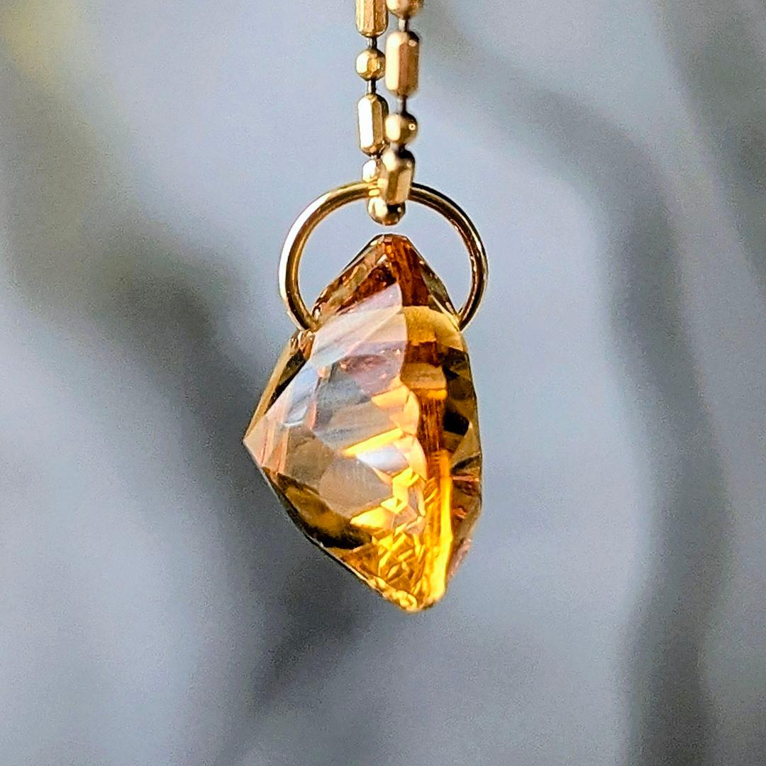 ♢N♢K18 マディラシトリン 4.5ct ネックレスチャーム