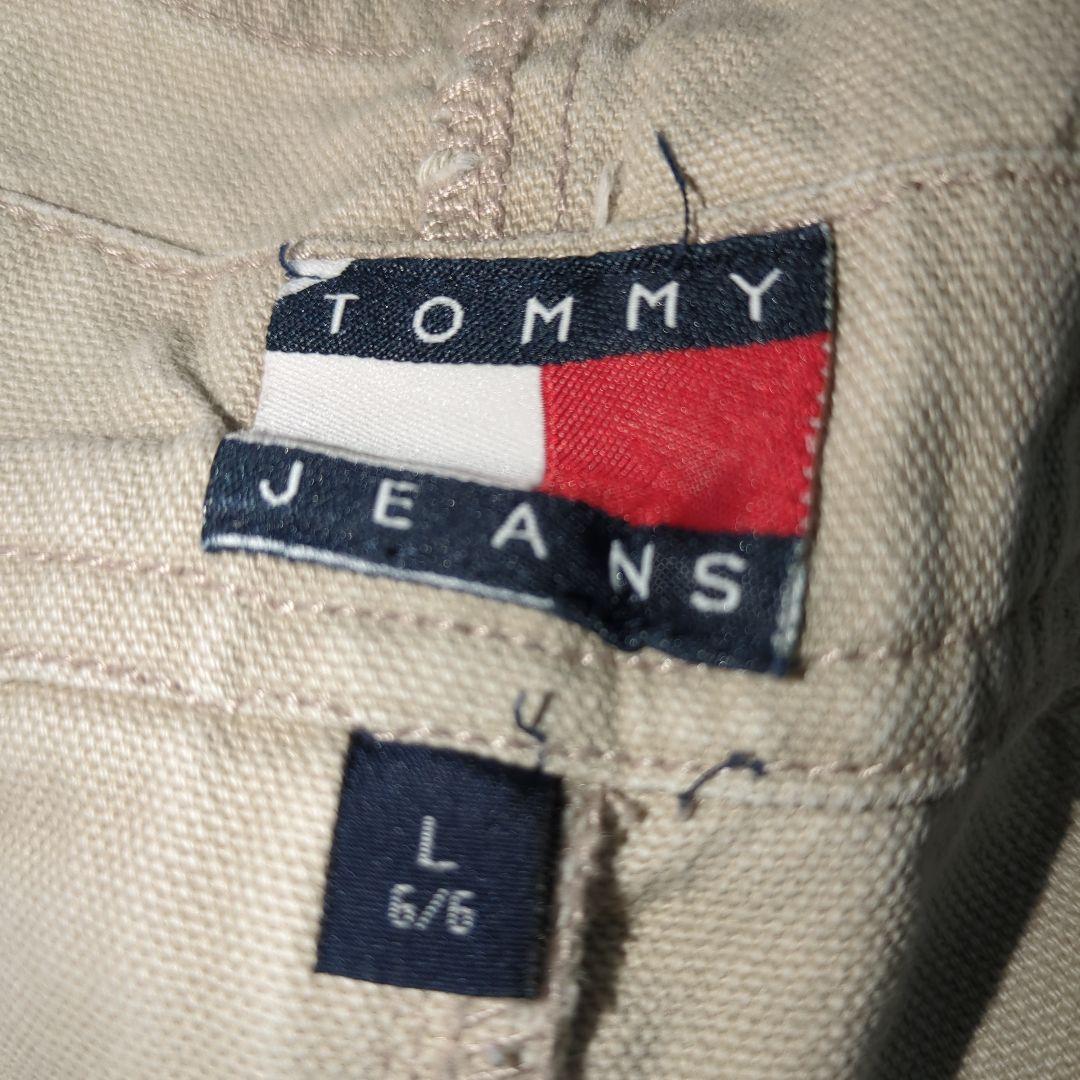 レア90s TOMMYJEANS トミージーンズ ホワイトデニム オーバーオール