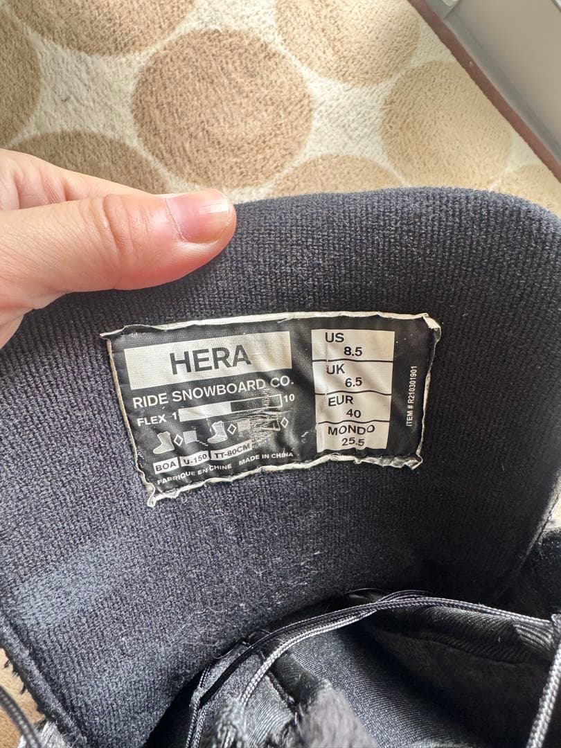 RIDE HERA 25.5cm スノーボードブーツ 21-22モデルライドヘラ