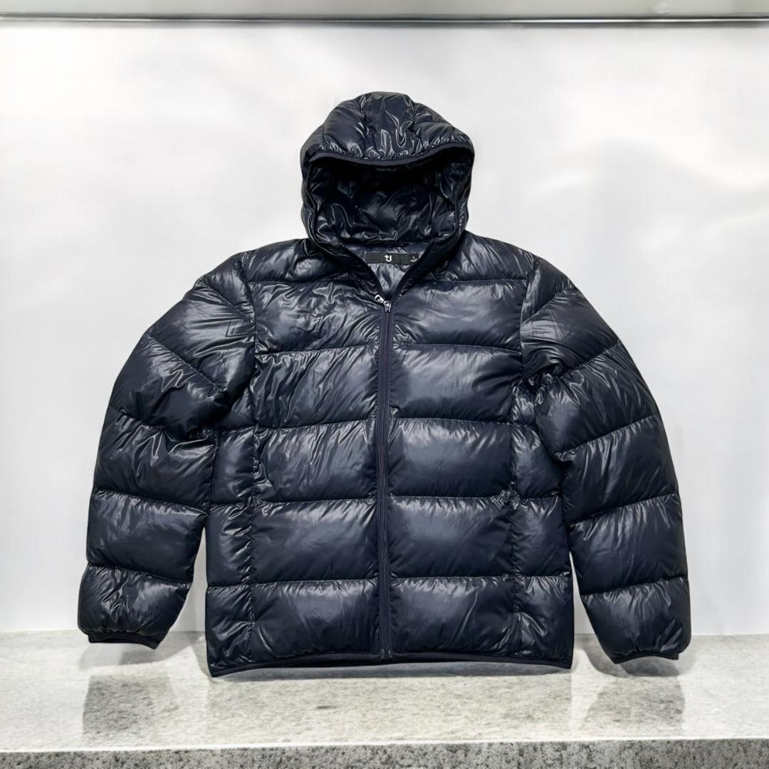 UNIQLO+J フーデッドダウンジャケット ネイビー 315-059584 L - メルカリ