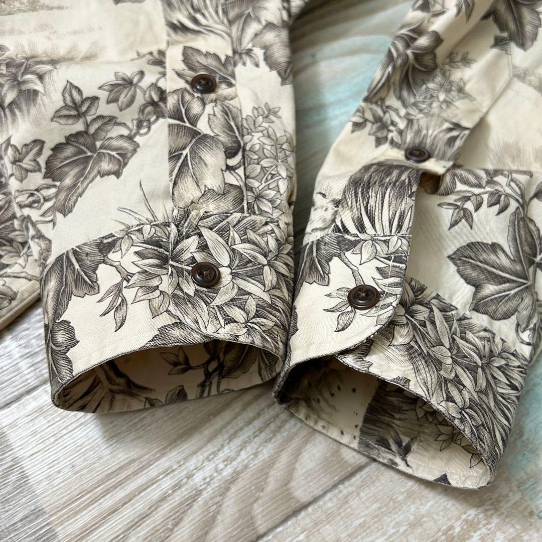 イ*ロ様 90s ラルフローレン MARLOWE 柄シャツ ハンティング 犬柄