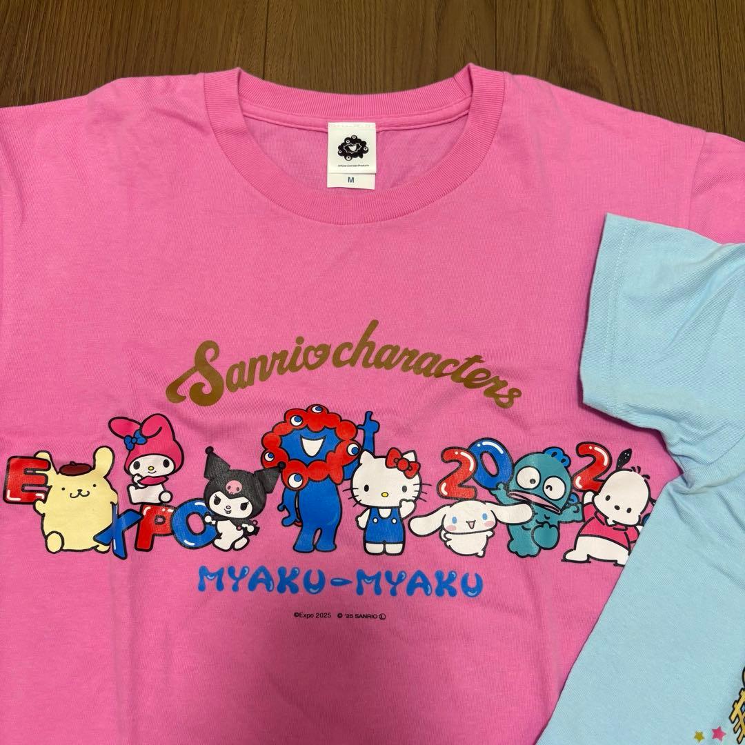 万博 ミャクミャク サンリオ Tシャツ2枚 - メルカリ