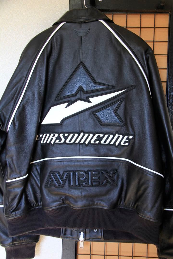 AVIREX × FORSOMEONEレザージャケット FORSOMEONE（フォーサムワン） スタジャン FORSOMEONE AVIREX LEATHER