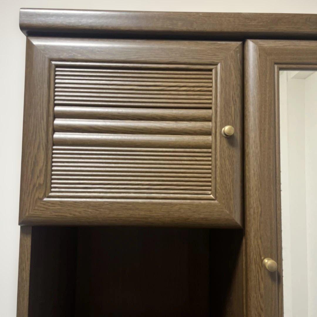 昭和レトロ ユーアイ家具 下駄箱 シューズボックス ミラー付 - メルカリ