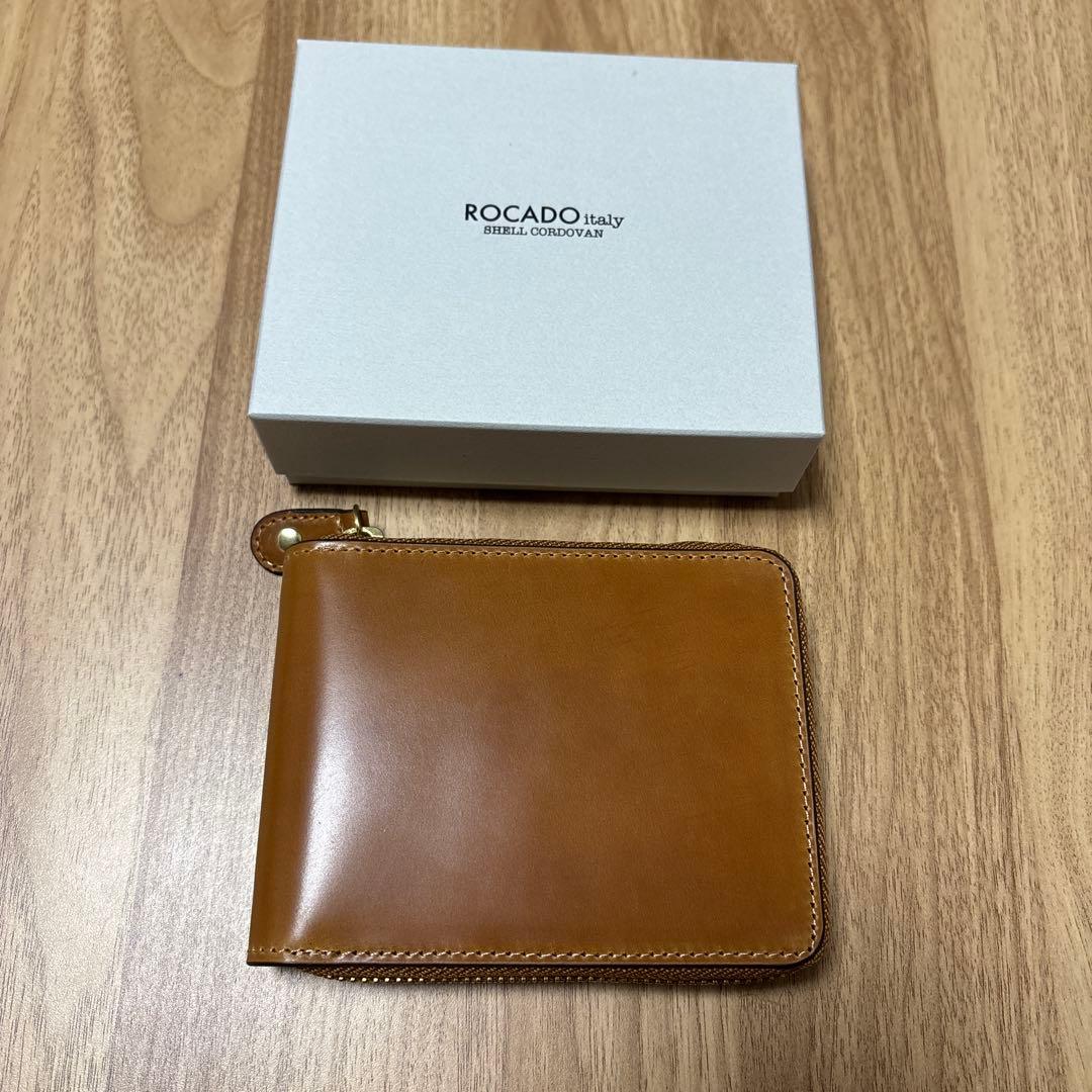 ROCADOロカド シェルコードバン ファスナー 2つ折り財布 Amazon.co.jp: ロカド シェルコードバン 二つ折り財布 ROCADO