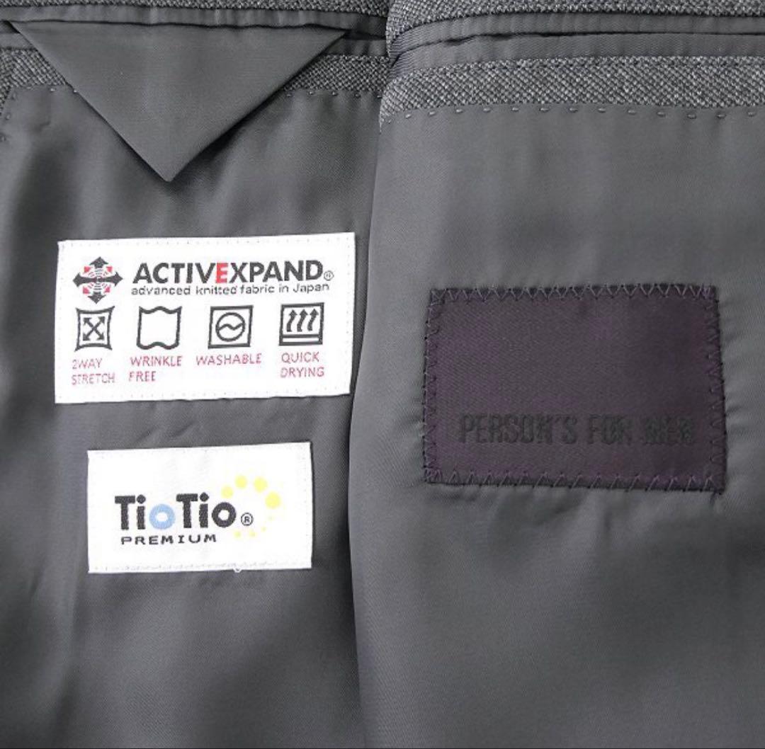 新品】パーソンズフォーメン ウォッシャブル ストレッチ スーツ YA6 灰