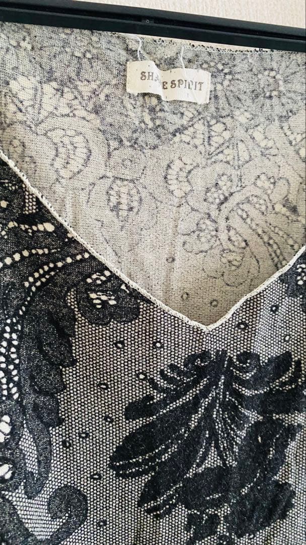 超希少 SHAE SPIRIT レース キャミソール ブラック/グレー