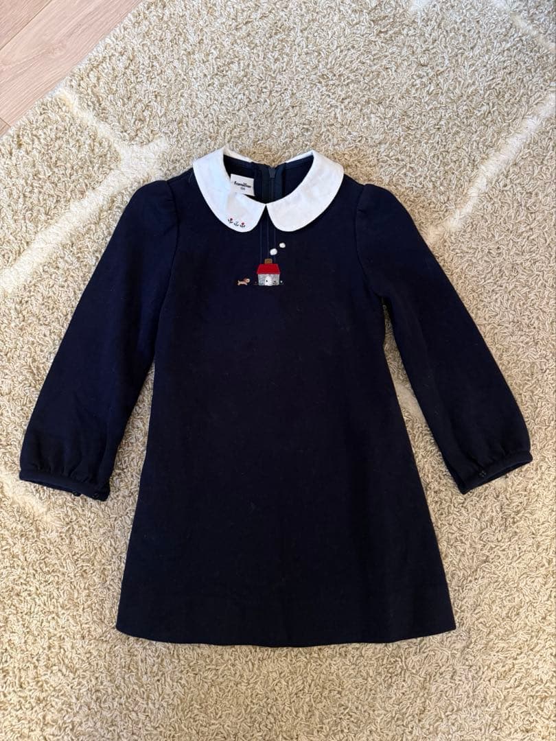 美品】 familiar ファミリア 100 ワンピース 長袖 - メルカリ