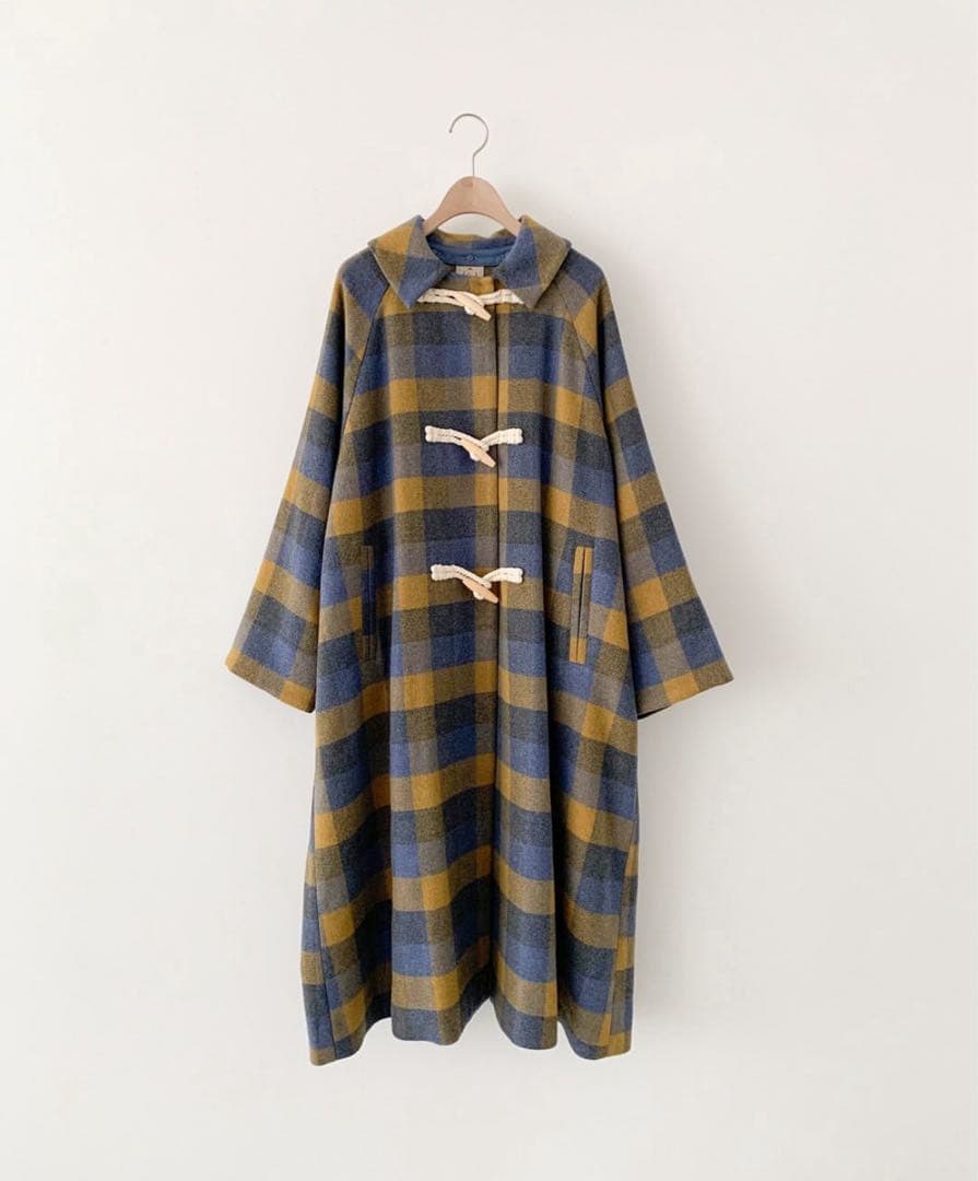 サマンサモスモス [タスマニアウール]2WAY襟ロングコート チェック