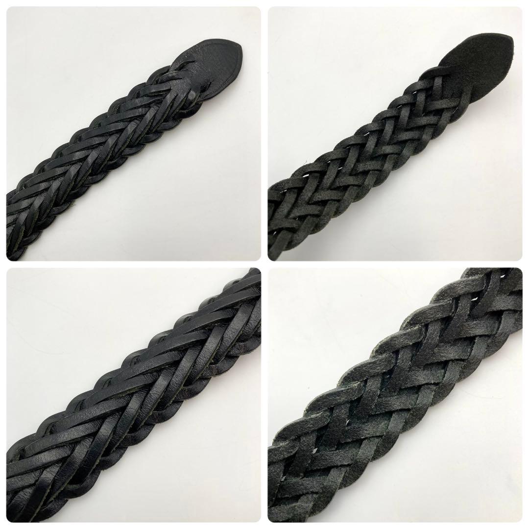極美品✨ ホワイトハウスコックス メッシュベルト 黒 レザー 28/70