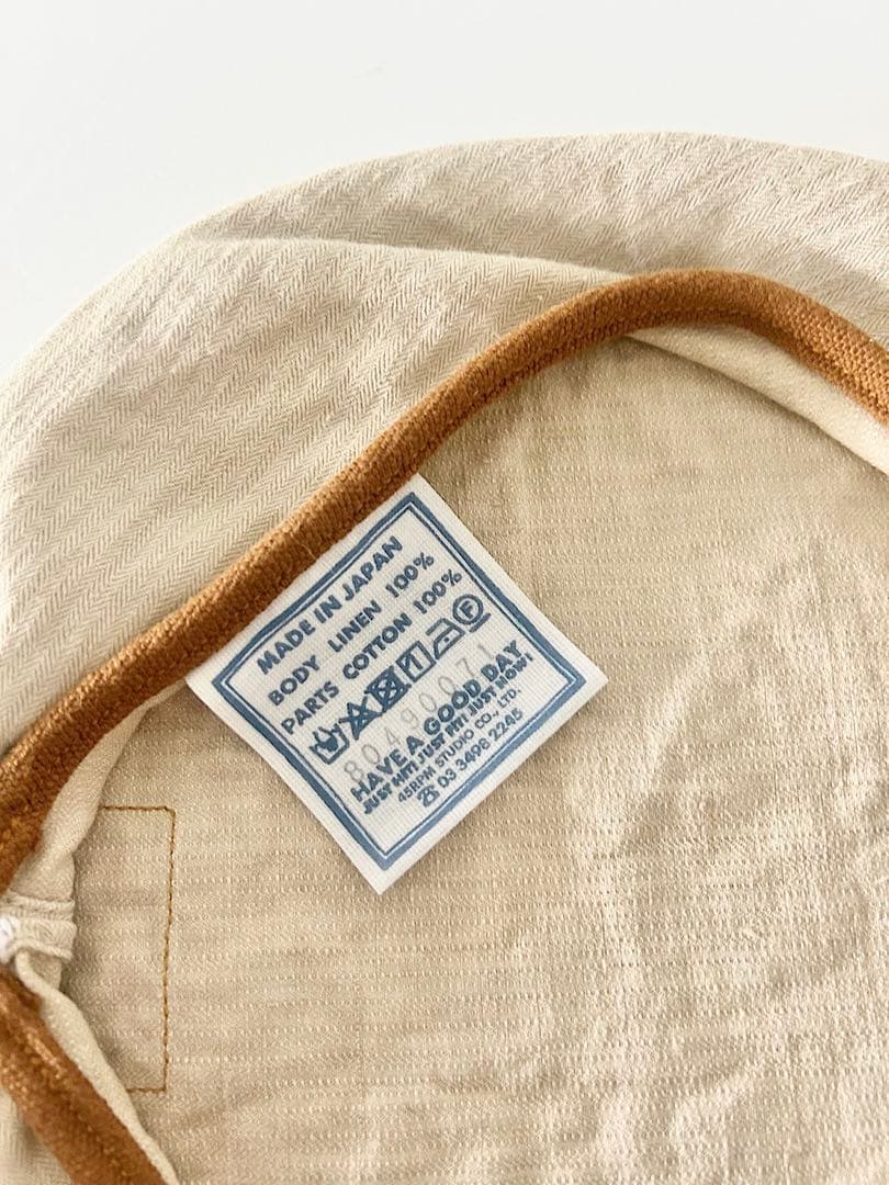 美品】定価2.5万 45R リネンヘリンボン ベレー帽45R☆リネンヘリンボン