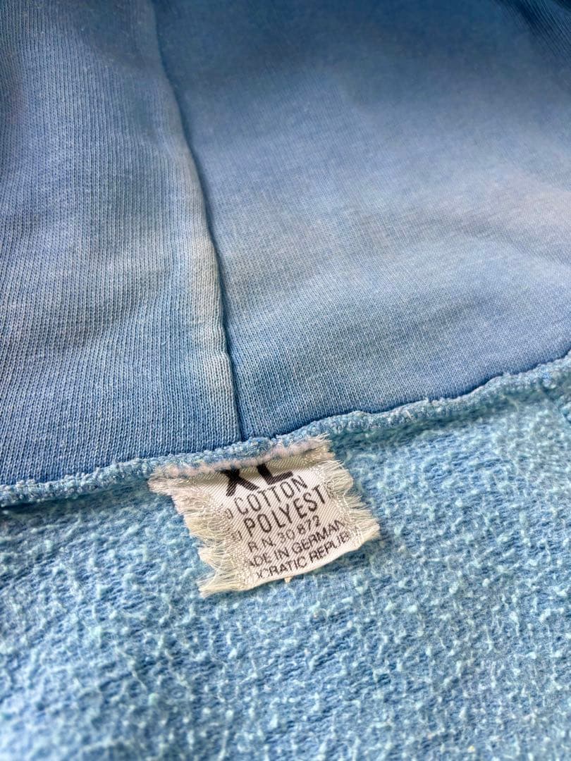 雰囲気抜群フェード最高70'sビンテージジップアップパーカーアルミ