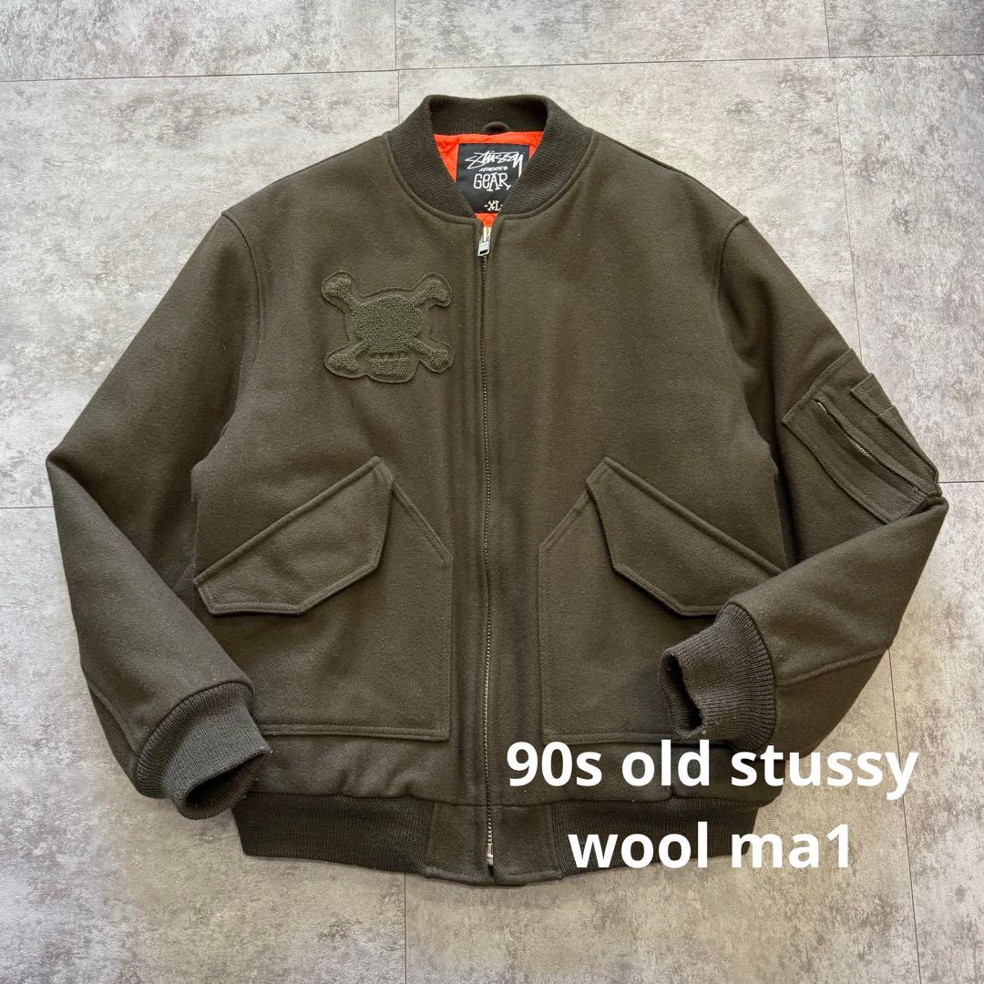 a*r様 90s 00s old stussy ma1 n2b スカル 銀タグ - メルカリ