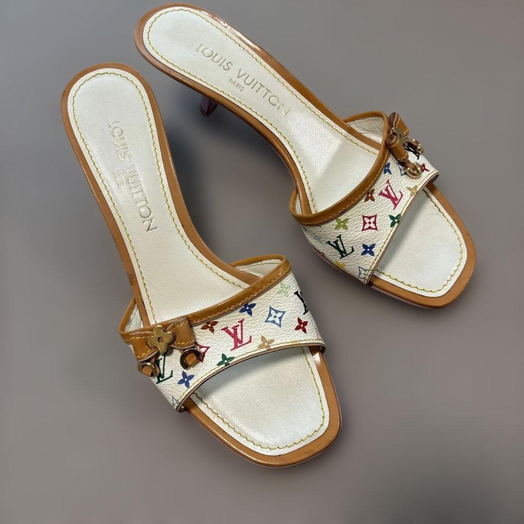 LOUIS VUITTON マルチカラーミュール LOUIS VUITTON - ルイヴィトン サンダル ミュール モノグラム マルチ