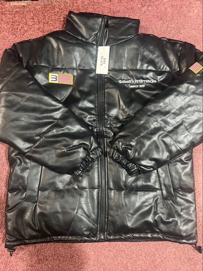 100STARS PUレザーダウンジャケット - メルカリ