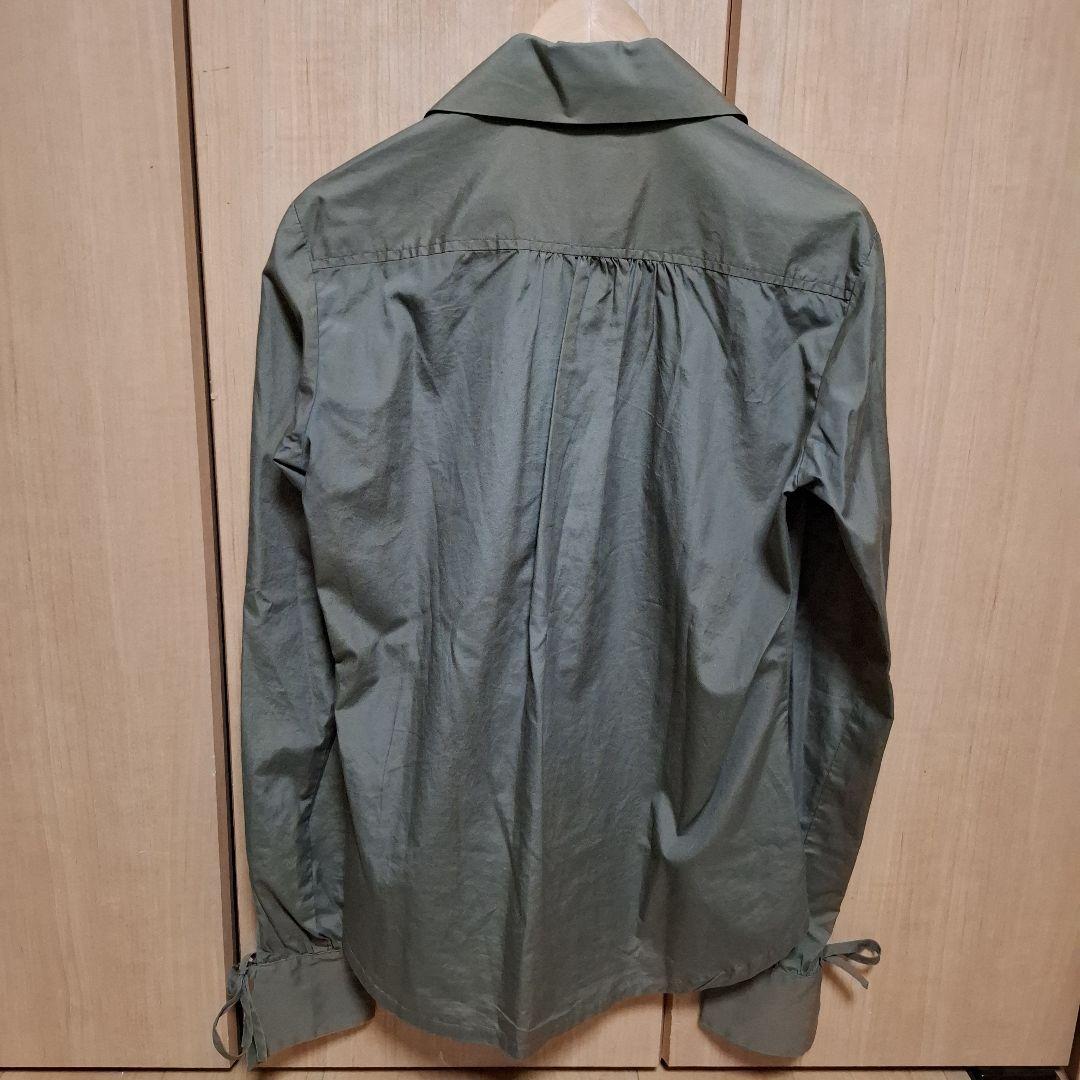 ヴィヴィアンウエストウッドマン リボン 長袖シャツ グリーン 44