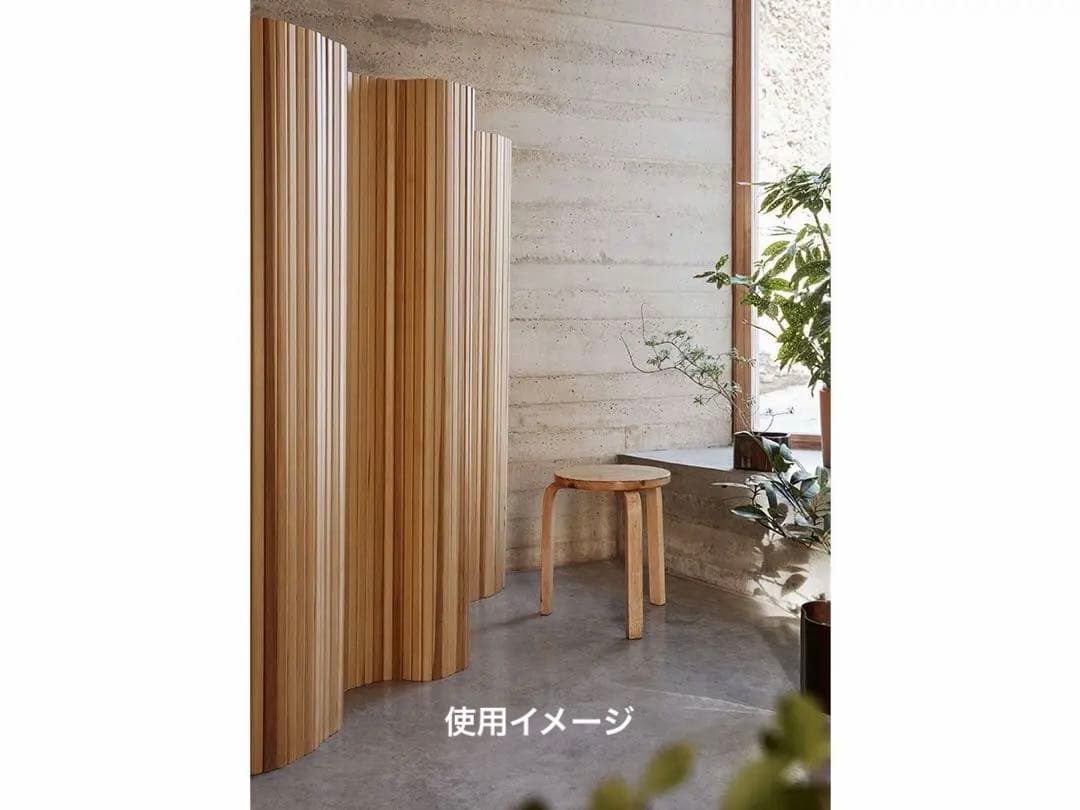 木製 波形パーテーション 縦（高さ）約180cm x 横幅200cm 送料込み