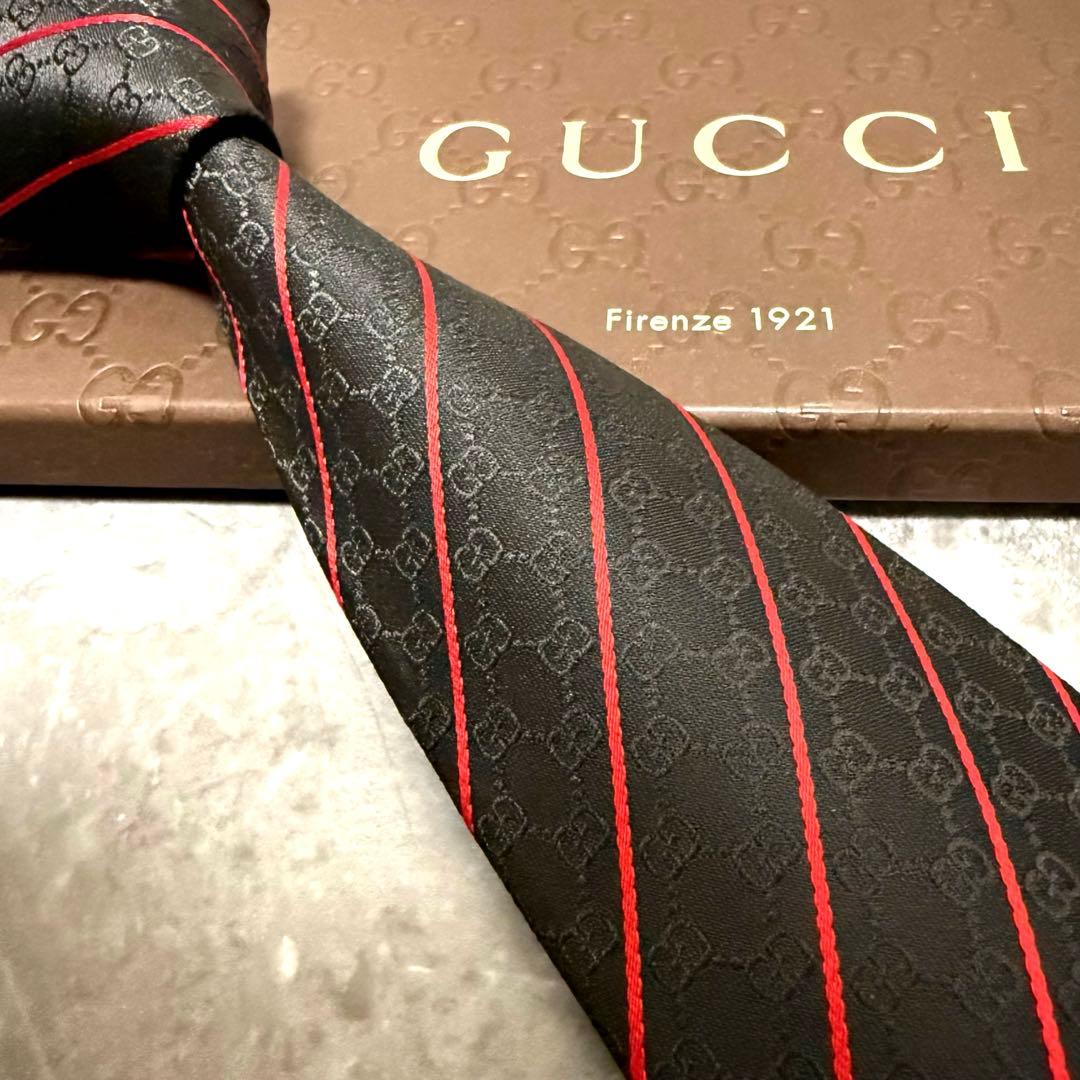 ✨極美品✨】GUCCI グッチ ネクタイ インターロッキング GG モノグラム