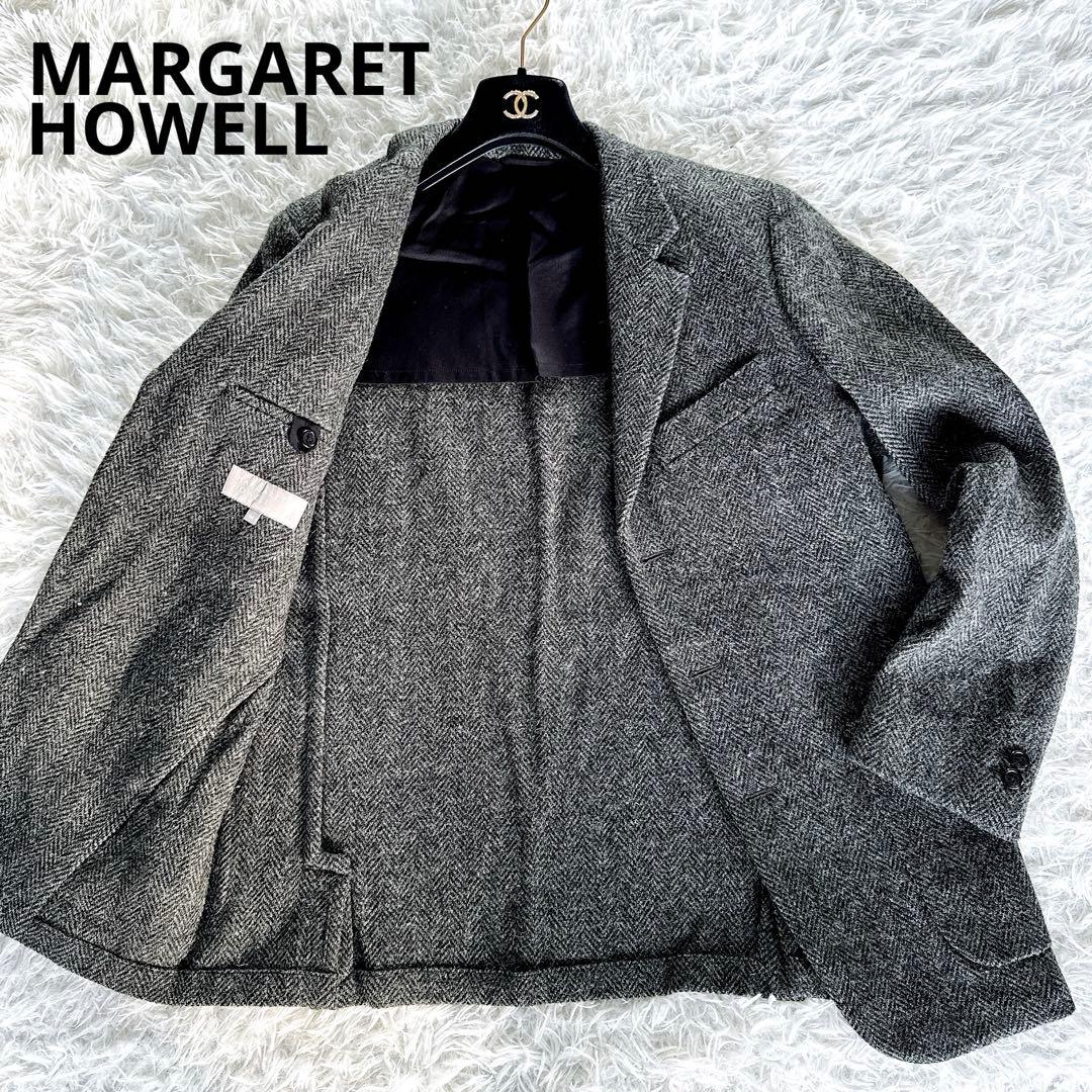 【マーガレットハウエル】ハリスツイード ヘリンボーン ジャケット M グレー 中古・古着通販】MARGARET HOWELL (マーガレットハウエル) Harris